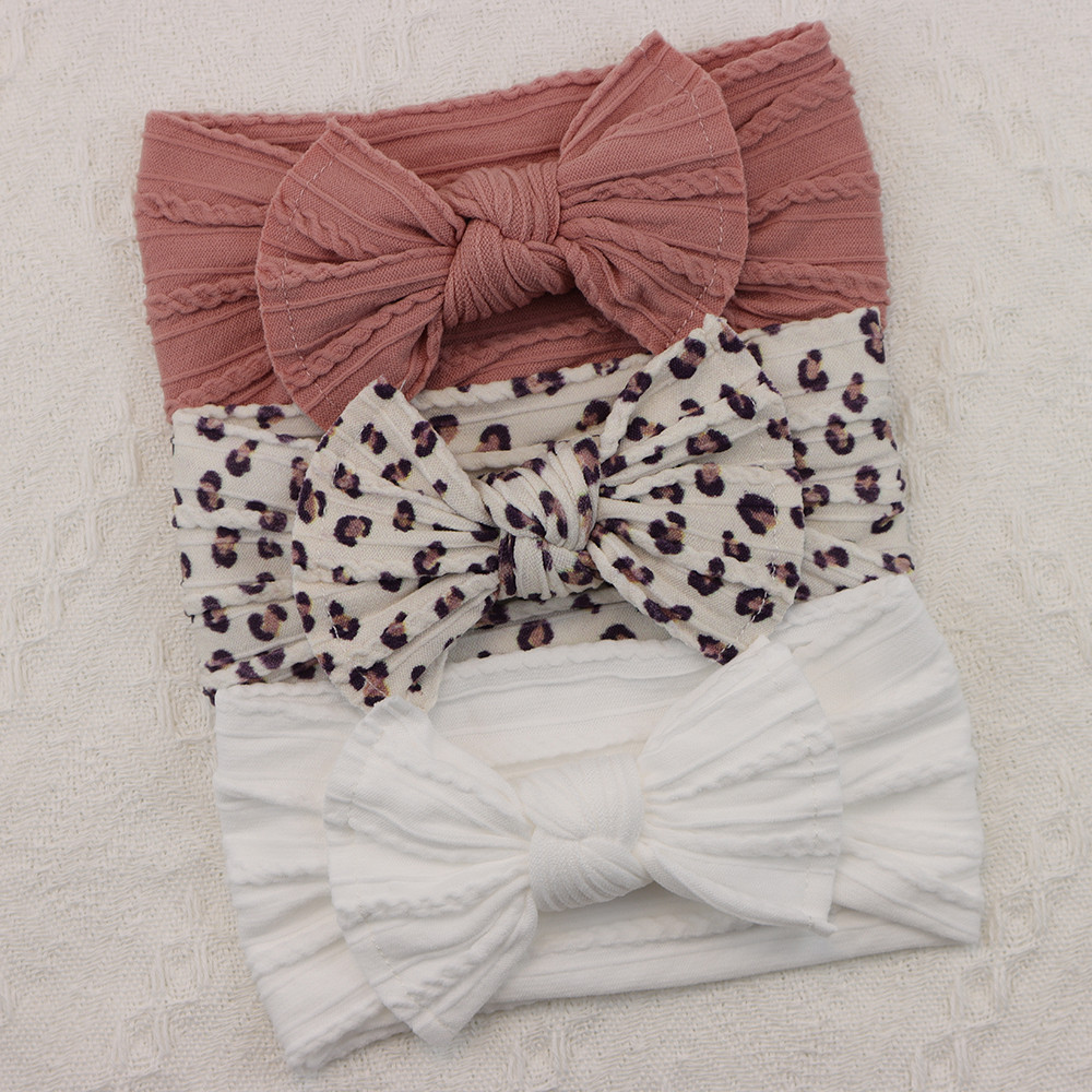 Infant Hair Accessories Baby Girl Headbands Lot Elastic Hair Bands Newborn Gift Bows Kids Turban He 20