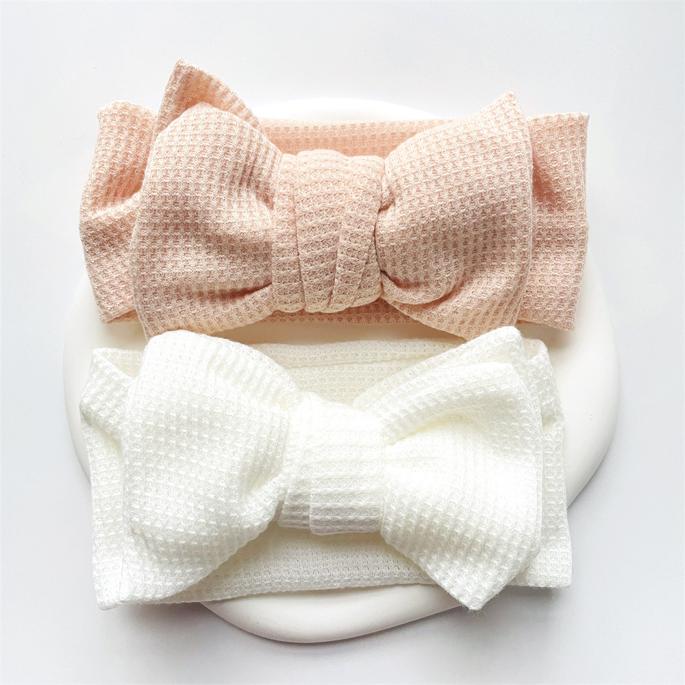 Baby Girl Bow Headband for Children Newborn Baby Turbans for Babies Solid Big Bowknot Headbands Infant Baby Hair Accessories