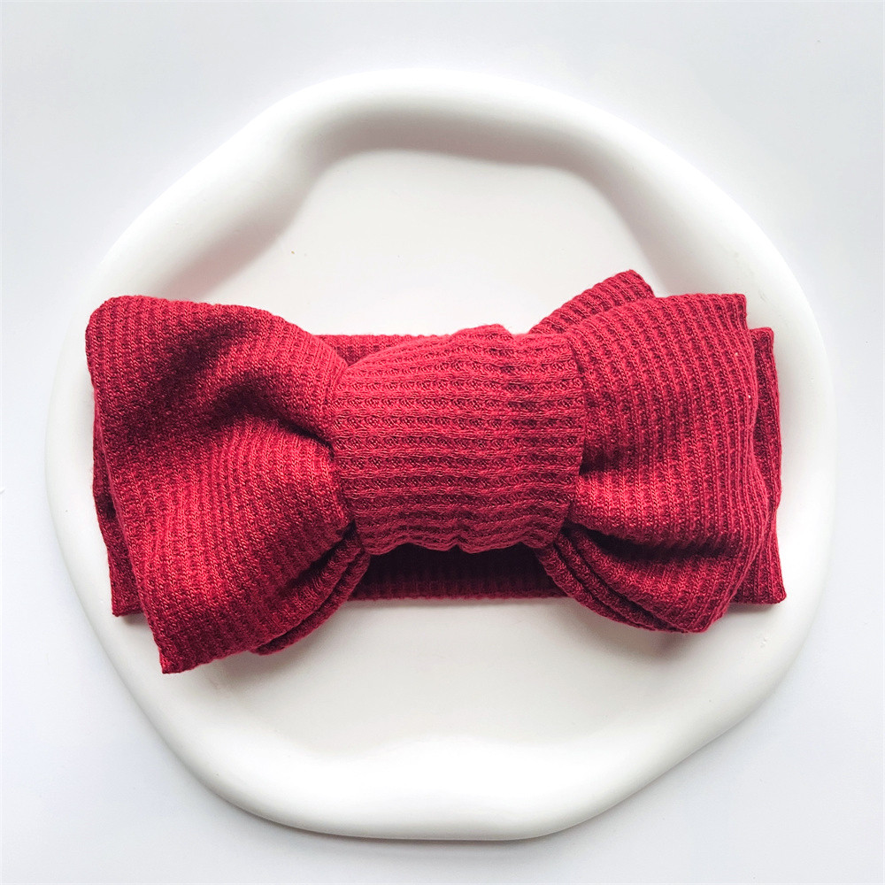 Baby Girl Bow Headband for Children Newborn Baby Turbans for Babies Solid Big Bowknot Headbands Infant Baby Hair Accessories