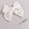 Baby Girl Hair Clips White Lace Bow Headwear Toddler Pin Hairpin 0
