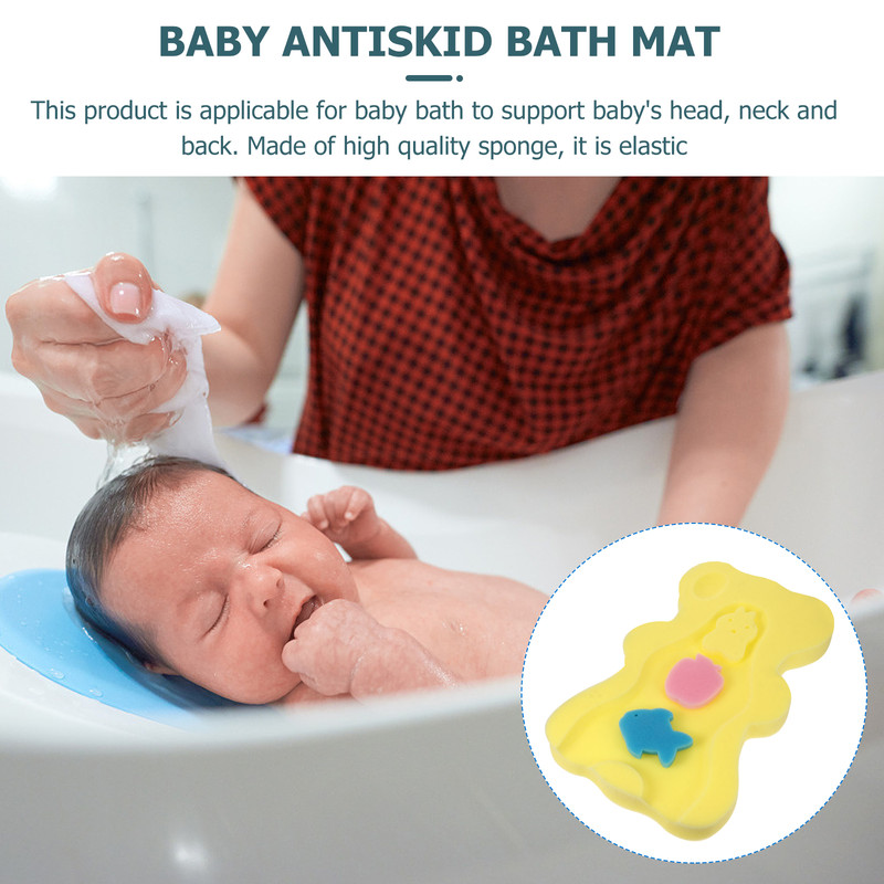 Infant Bathing Foam Pad, Comfortable Sponge Mat for Newborns