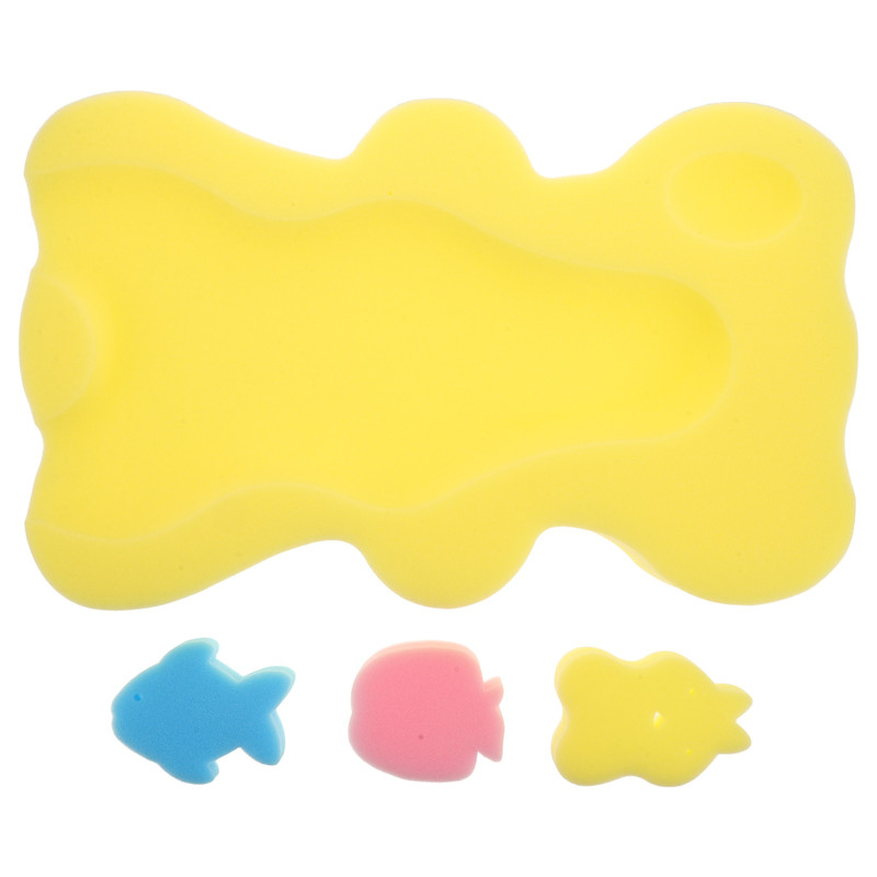Non-Slip Infant Bath Support Mat Baby Bath Cushion Thick Newborn Sponge Pad, Soft Comfort Tub Cushion