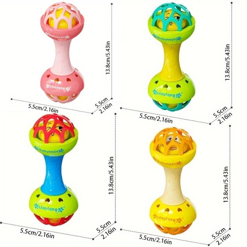 Bright Eye Catching Baby Rattle Baby Double Headed Ringing Toy In Multiple Colors Christmas Gift 1