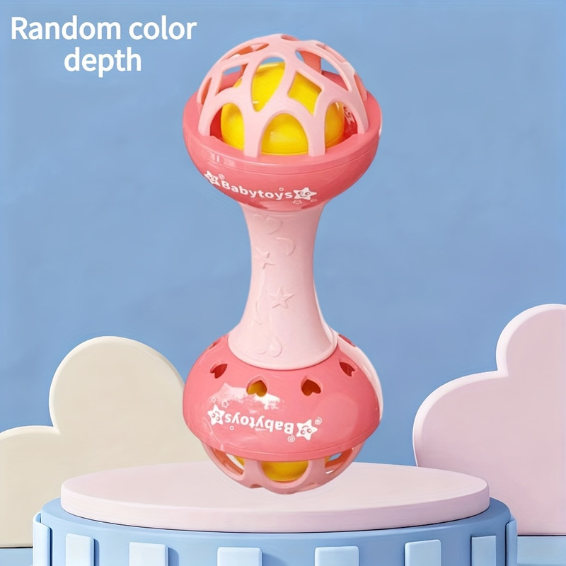 Bright Eye Catching Baby Rattle Baby Double Headed Ringing Toy In Multiple Colors Christmas Gift 5