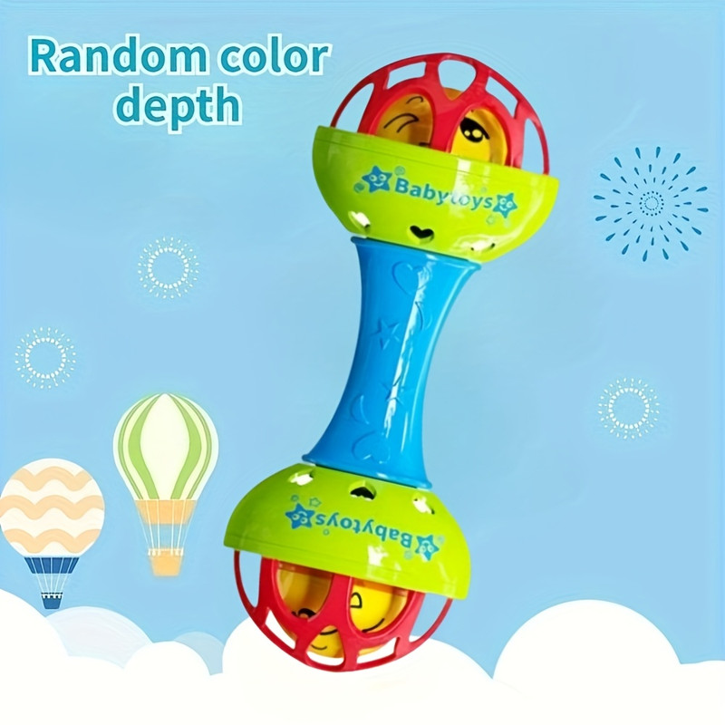 Bright Eye Catching Baby Rattle Baby Double Headed Ringing Toy In Multiple Colors Christmas Gift 8