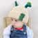 Winter Warm Cute Dinosaur Baby Knitted Hat Woolen Kids Beanie Crochet Bonnet For Boys And Girls 1