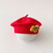 Knitted Wool Baby Beret Hat Red Solid Color For Winter And Christmas Photo Shoot 2