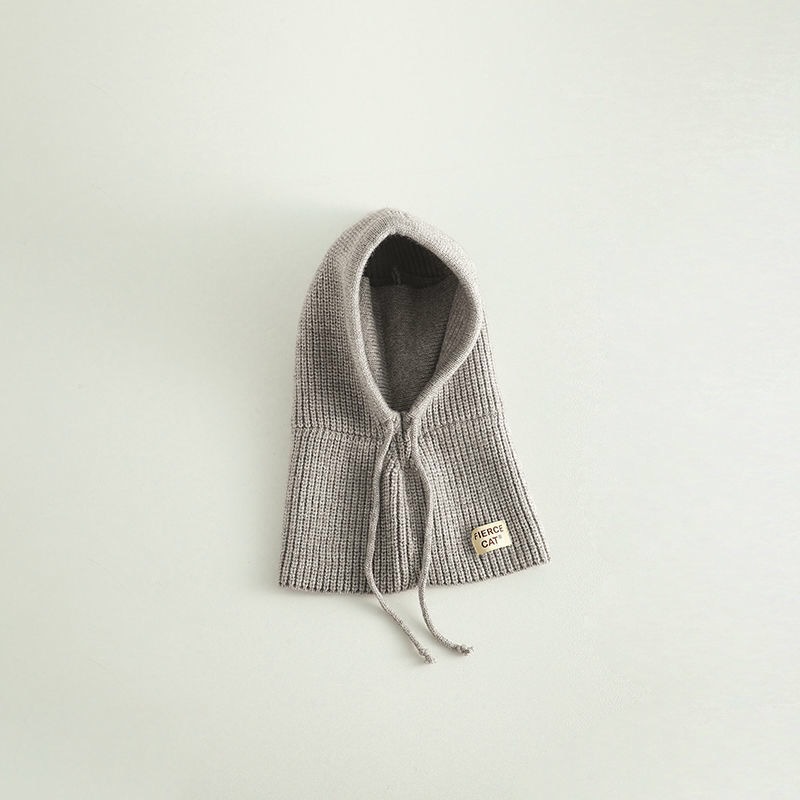 Knit Winter Baby Balaclava Hat Scarf Earflap Beanie Hat For Baby Boys Girls Hooded Cap 4