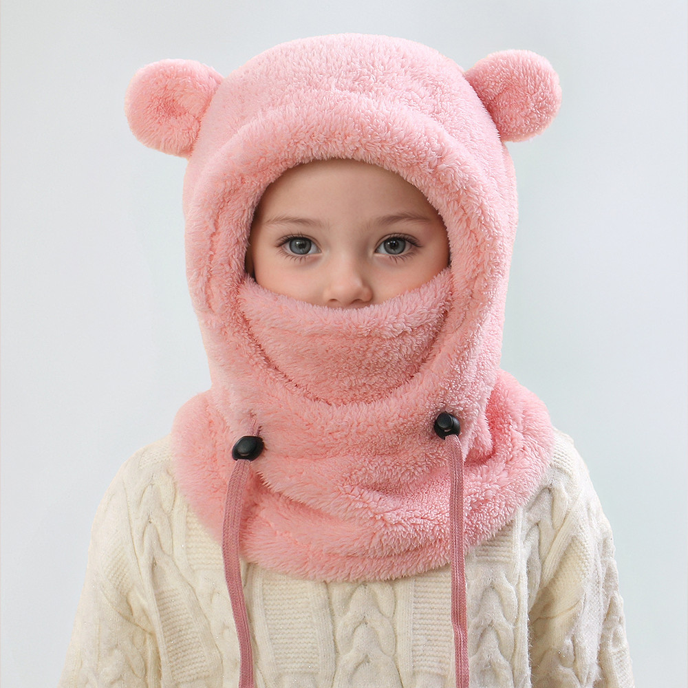 Cold-proof Warm Balaclava Hat for Children, Ski Helmet Cap, Thermal Headgear, One Piece Beanie