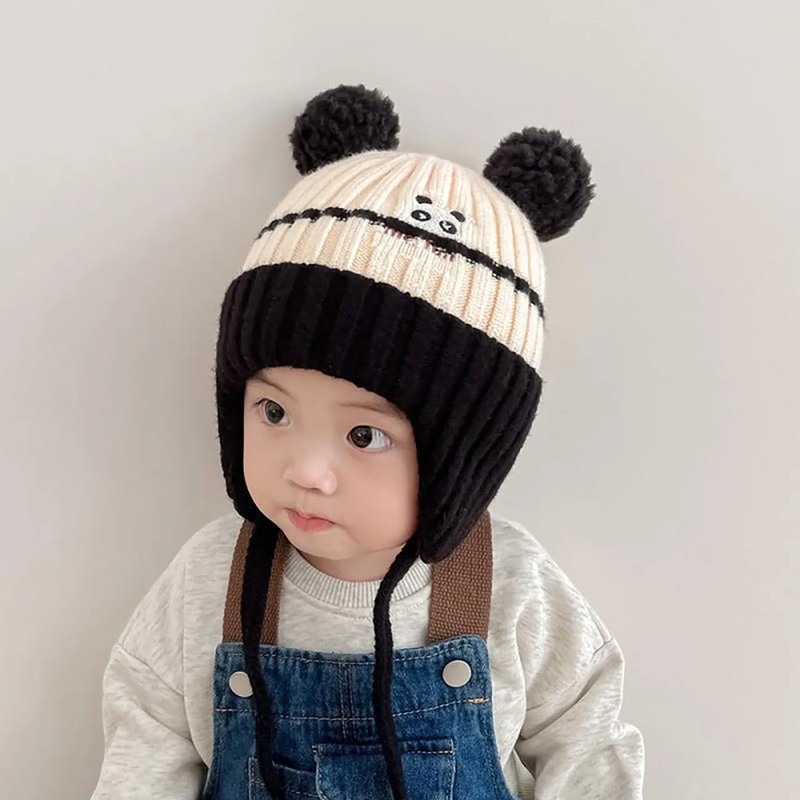 Cute Cartoon Animals Baby Hat Winter Warm Knitted Beanies For Boys And Girls AntiCold Toddler Kids 4