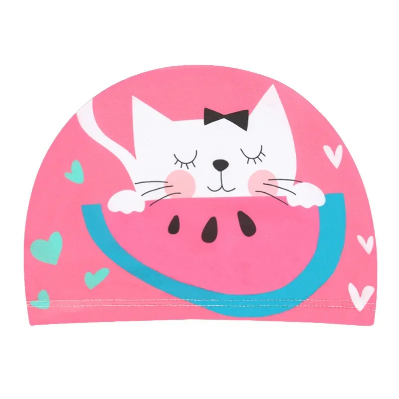 Waterproof Cute Cartoon Swimming Cap Ear Protection For Kids Boys And Girls Pool Sun Hat 18