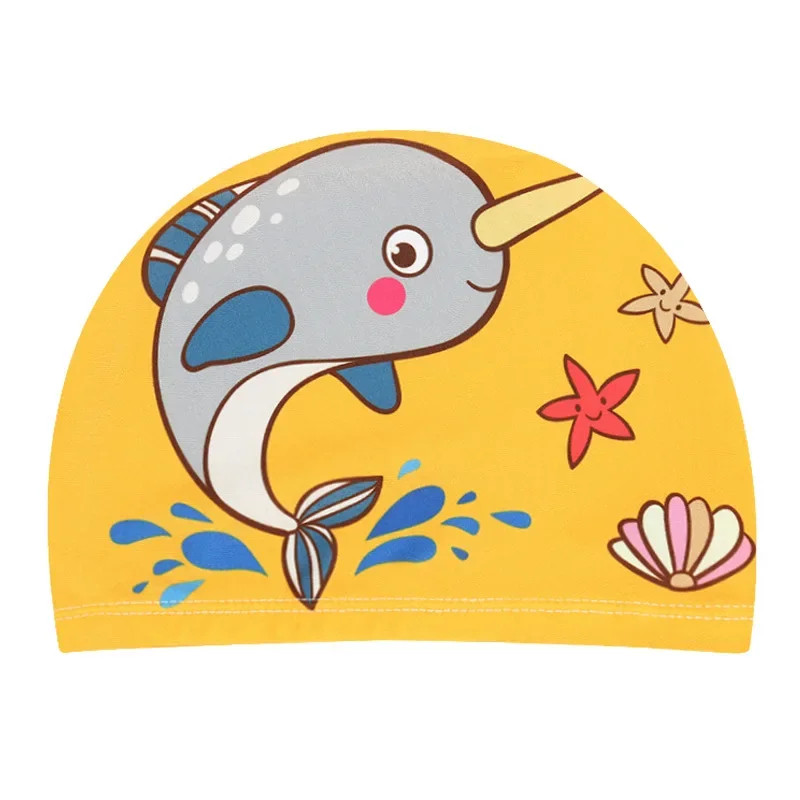 Waterproof Cute Cartoon Swimming Cap Ear Protection For Kids Boys And Girls Pool Sun Hat 23
