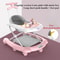 Push Handle Baby Push Walker with Music Light Spinning Toy, Safety Brake Floor Mats, Baby Walker Anti slip Dining Tray