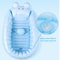 Portable Newborn Shower Products, Cute Children Inflatable Bathtub Manual Inflatable Baby Bath Cartoon Kids