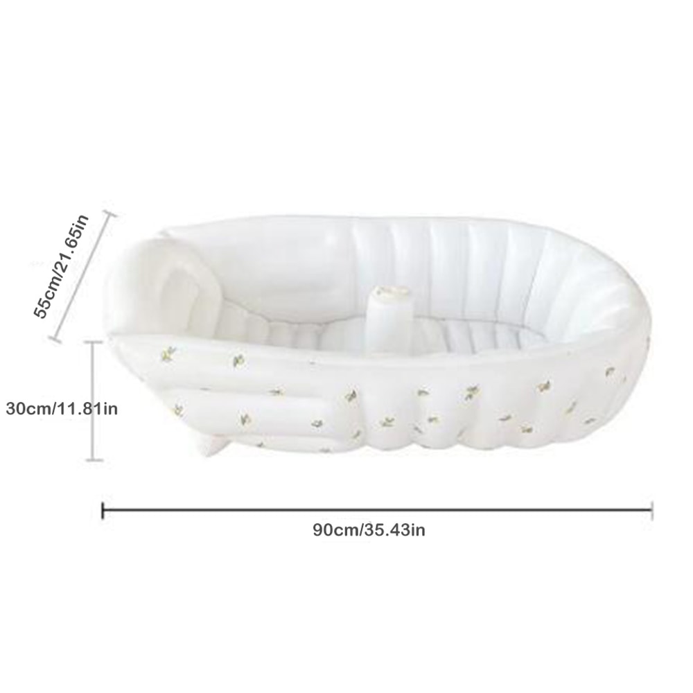 Mini Inflatable Bathtub for Baby, Portable Non-Slip Travel Pool