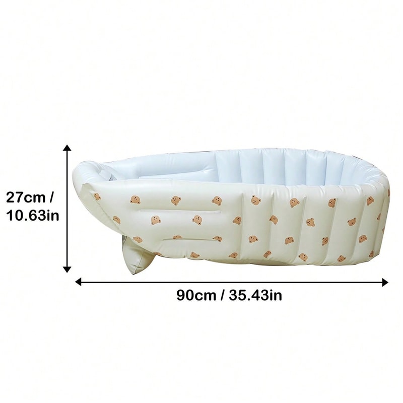 Mini Inflatable Bathtub for Baby, Portable Non-Slip Travel Pool