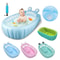 AntiSlip Folding Inflatable Baby Bathtub Soft Safe Portable Shower Basin For Toddlers And Infants 0