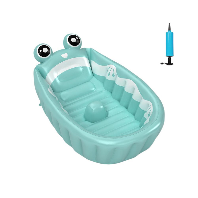 AntiSlip Folding Inflatable Baby Bathtub Soft Safe Portable Shower Basin For Toddlers And Infants 7