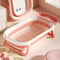 Infant Folding Bath Tub Universal Childrens Bathtub With Reclining Support Comfortable Newborn Bath 6