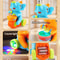 Crawling Sensory Activity Electric Walking Drummer Elephant Toy with Light Music - Montessori Learning Gift for Kids