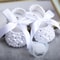 Dollbling Rhinestone Baby Shoes, Handmade White Pearls Bling, Christening Wedding Baptism Shoes