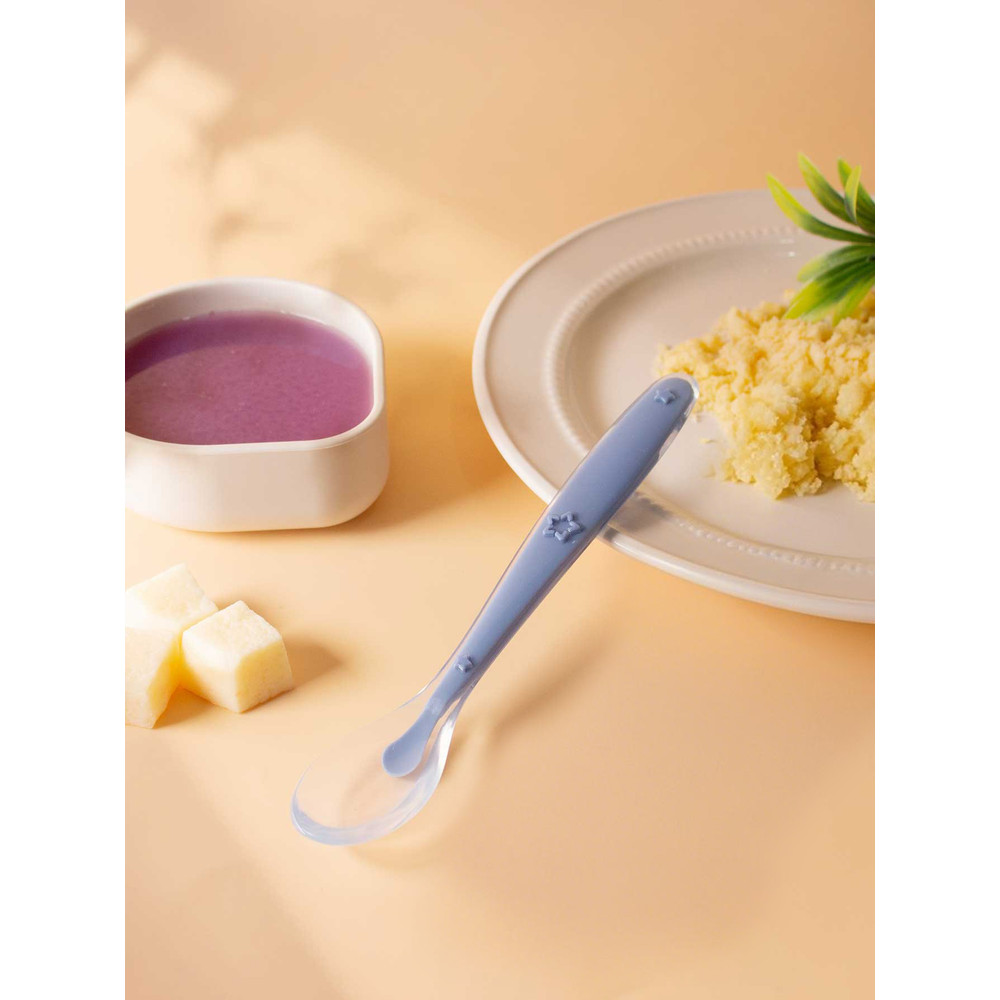Soft Silicone Feeding Spoon Training Baby Reborn Baby Silicone Spoon Learning Spoon Star Pattern Sp 0