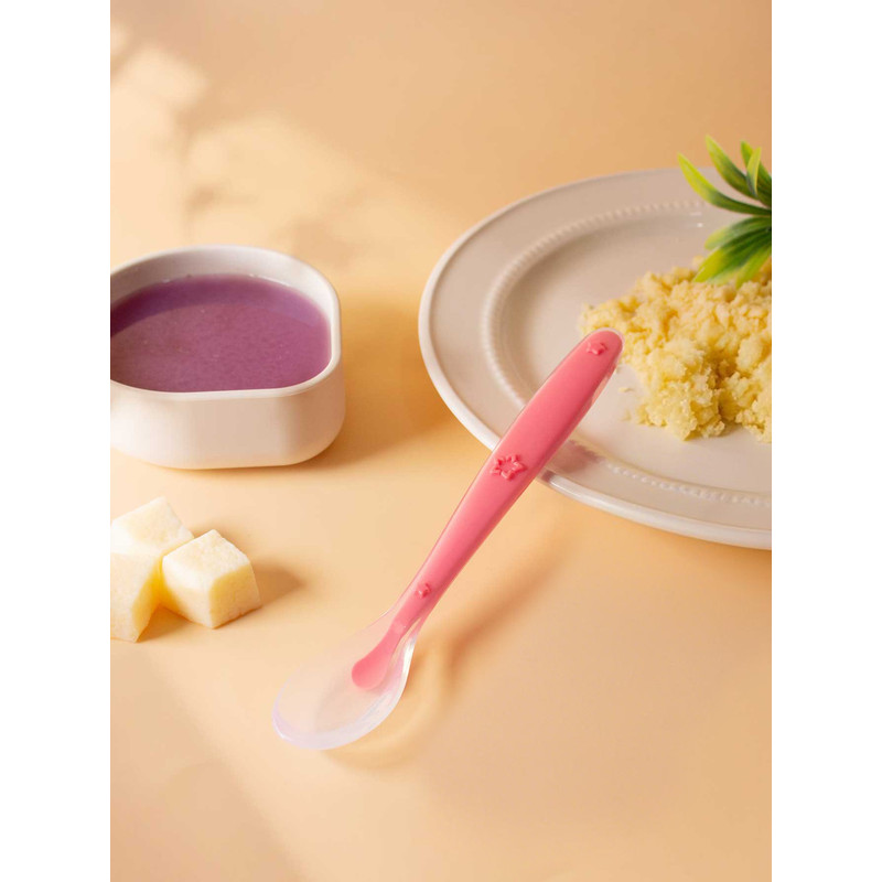 Soft Silicone Feeding Spoon Training Baby Reborn Baby Silicone Spoon Learning Spoon Star Pattern Sp 4