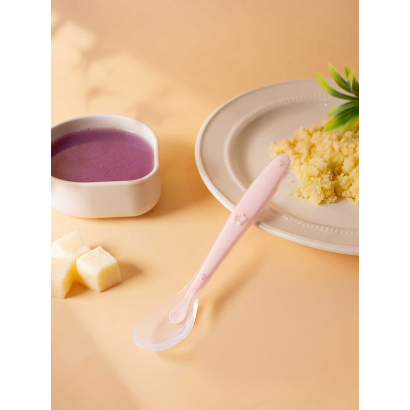 Soft Silicone Feeding Spoon Training Baby Reborn Baby Silicone Spoon Learning Spoon Star Pattern Sp 5