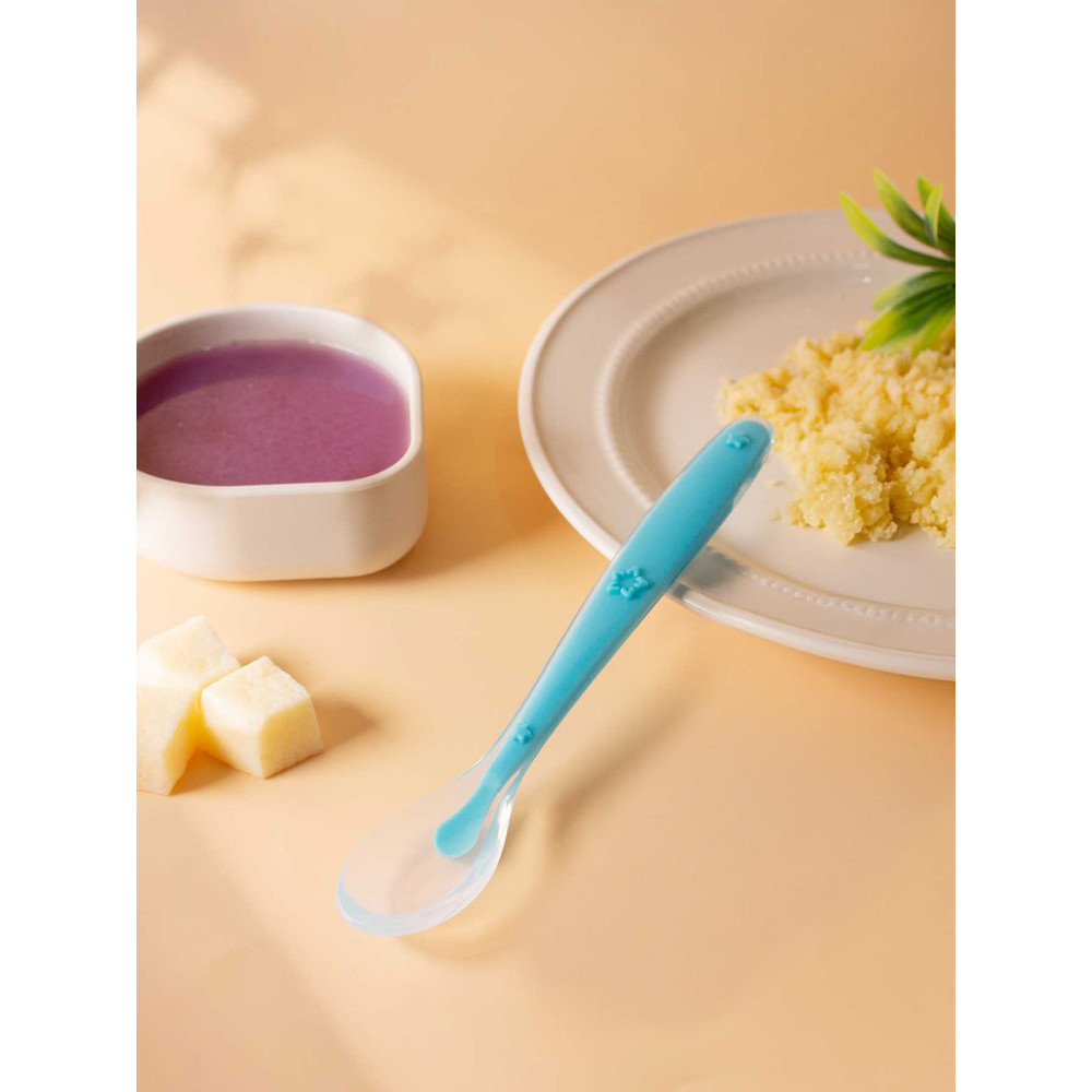 Soft Silicone Feeding Spoon Training Baby Reborn Baby Silicone Spoon Learning Spoon Star Pattern Sp 8