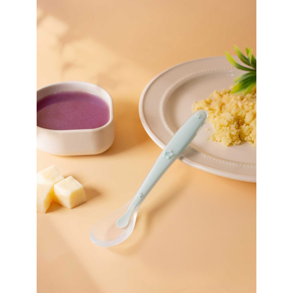 Soft Silicone Feeding Spoon Training Baby Reborn Baby Silicone Spoon Learning Spoon Star Pattern Sp 9