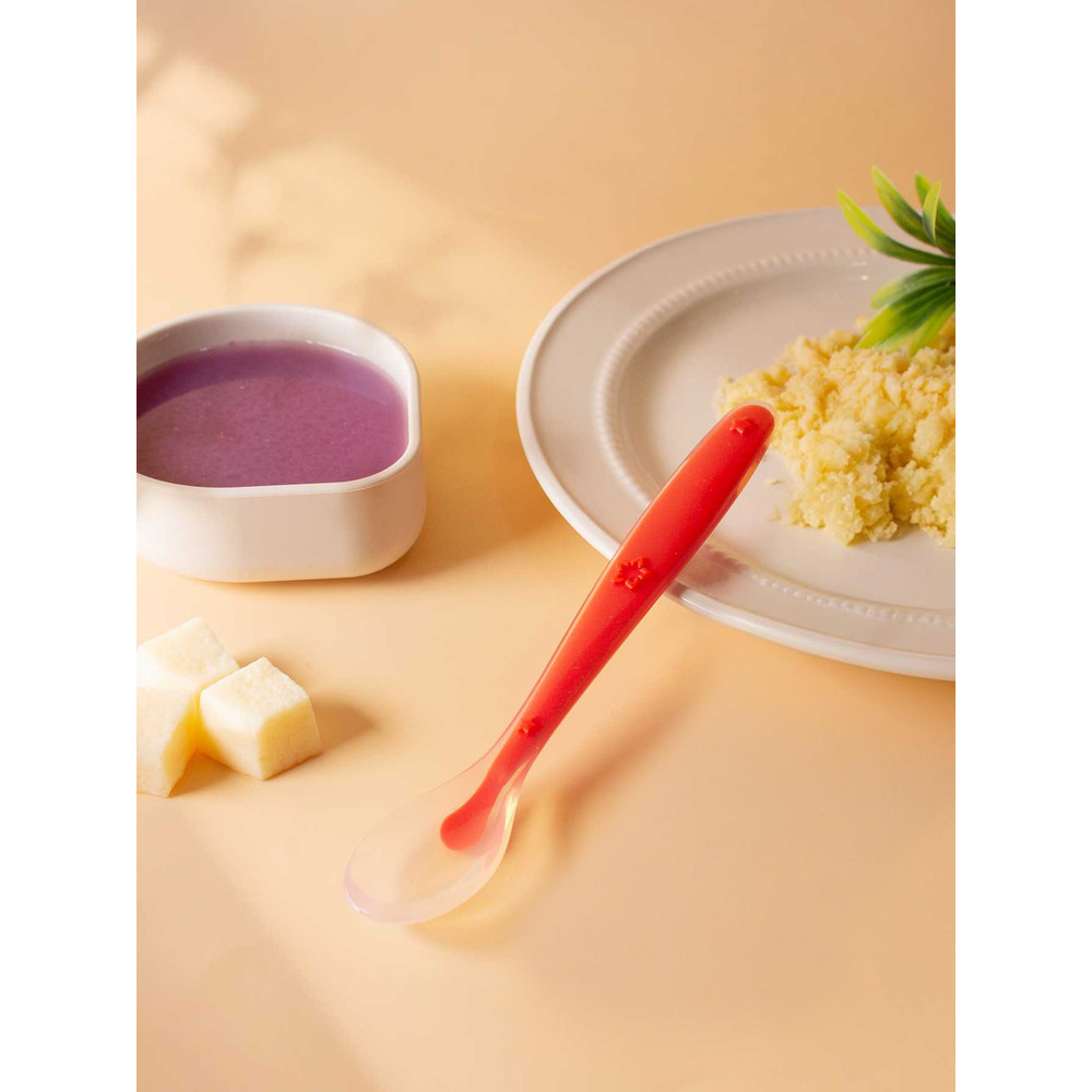 Soft Silicone Feeding Spoon Training Baby Reborn Baby Silicone Spoon Learning Spoon Star Pattern Sp 10