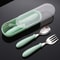 Useful Tableware Feeding Cutlery Childrens Portable Stainless Steel Spoon Fork With Box Baby Shower 1