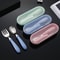 Useful Tableware Feeding Cutlery Childrens Portable Stainless Steel Spoon Fork With Box Baby Shower 2