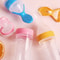 Safe Useful Silicone Baby Bottle, Squeeze Spoon Milk Feeding Bottle Cup, Rice Cereal Bottles with Spoon Food Supplement