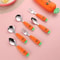Cartoon Carrot Fork Spoon Baby Feeding Utensils Kids Eating Cutlery Children Cutlery Set 3