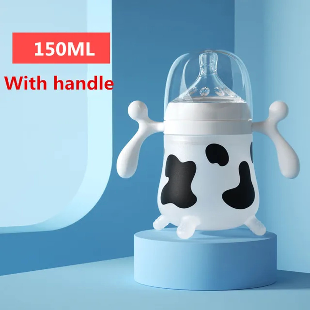 Cute Cow Silicone Baby Feeding Bottle Anti Choking Imitating Breast Milk For Newborn Infant Anti Co 6