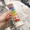 Rainbow Hourglass Rain Music Rattle Montessori Baby Rain Stick Rainmaker Baby Educational Toy Monte 0