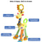 Infant Baby Development Handle Toys Soft Giraffe Handbells Rattles Plush With Teether Baby Toy For 3