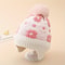 Soft Flower Beanie Girl Floral Hat With Ball Ear Warmers Adjustable Snap Closure Christmas Winter H 6