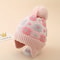 Soft Flower Beanie Girl Floral Hat With Ball Ear Warmers Adjustable Snap Closure Christmas Winter H 8