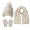 Knitted Thickened Warm Single Set Girl And Boy Hat Scarf And Glove Set Stretch Fit Lightweight Wint 7