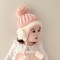 Warm Ear Protection Hat Velvet Lining Kids Children Woolen Knit Hats Cute Animal Baby Earmuffs Cap 1