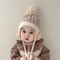 Warm Ear Protection Hat Velvet Lining Kids Children Woolen Knit Hats Cute Animal Baby Earmuffs Cap 0