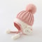 Warm Ear Protection Hat Velvet Lining Kids Children Woolen Knit Hats Cute Animal Baby Earmuffs Cap 7
