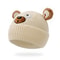 Cute And Versatile Childrens Autumn And Winter Bear Hat And Scarf Set Perfect For Boys And Girls 1