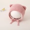 Cute Cat Ears Kids Hat Windproof Lacing Bonnet For Infant Protection 7