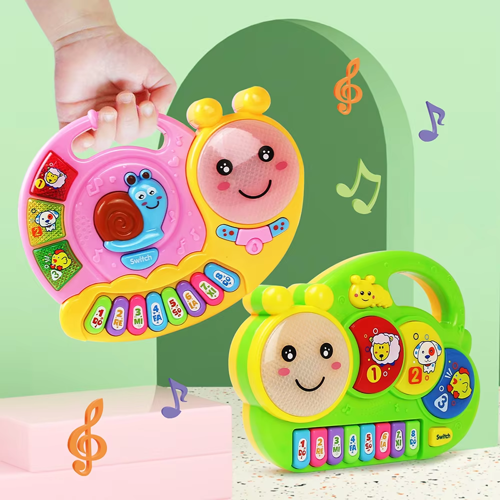 Multifunctional Kid Cartoon Piano Keyboard Game, Electronic Educational Toy with Animal Sound, Flashing Light, Baby Gift