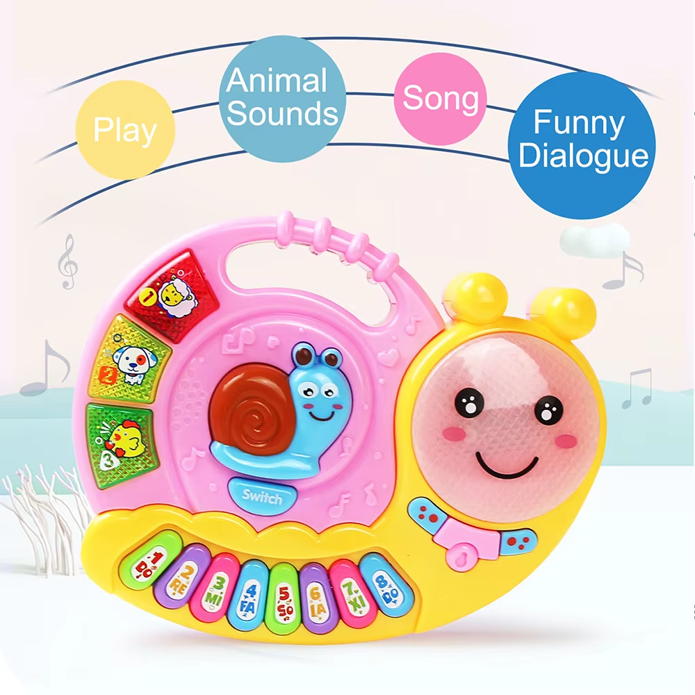 Multifunctional Kid Cartoon Piano Keyboard Game, Electronic Educational Toy with Animal Sound, Flashing Light, Baby Gift