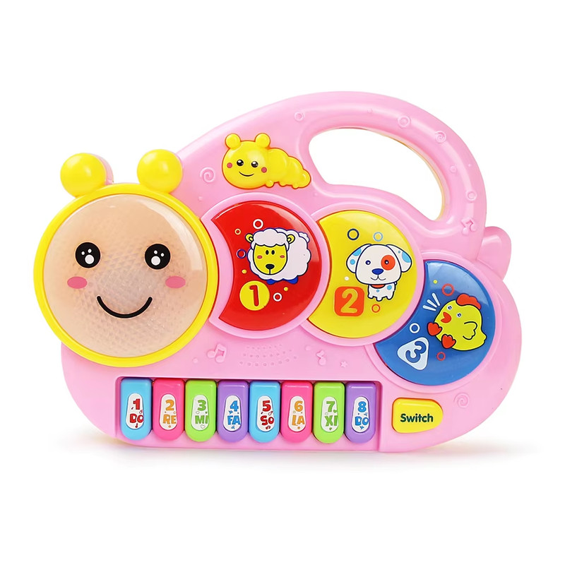 Multifunctional Kid Cartoon Piano Keyboard Game, Electronic Educational Toy with Animal Sound, Flashing Light, Baby Gift