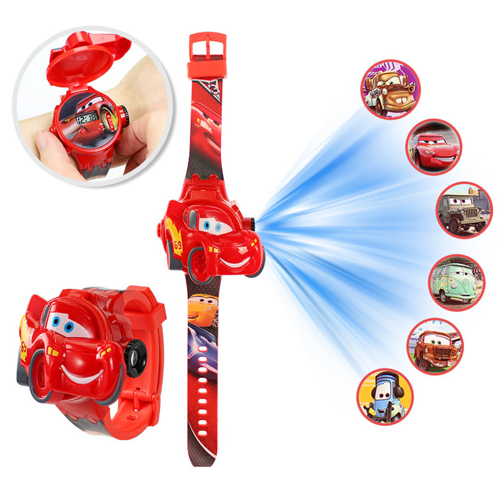 Projection Mickey Children Watch 3D Cartoon Stitch Kids Digital Clock 5